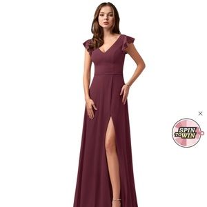 Azazie Claudine Cabernet dress